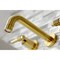 Kingston Brass KS8127ML Milano 2-Handle 8" Wall Mount Bathroom Faucet, Brushed Brass KS8127ML - alternate 4